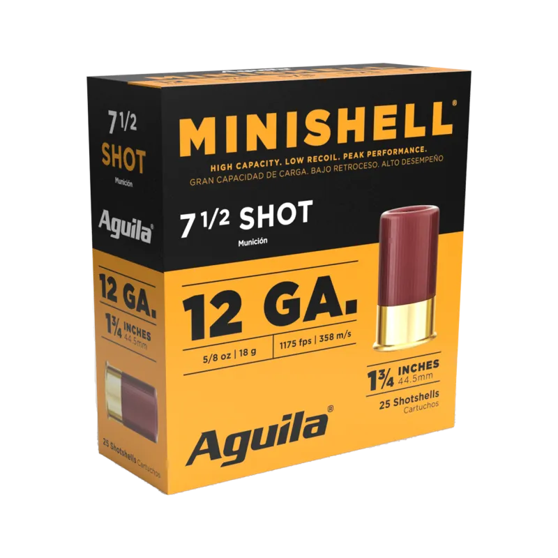 Aguila 12ga Minishell 1.75 5/8oz 1175FPS 7.5-Shot Bird Shot 25rd Box