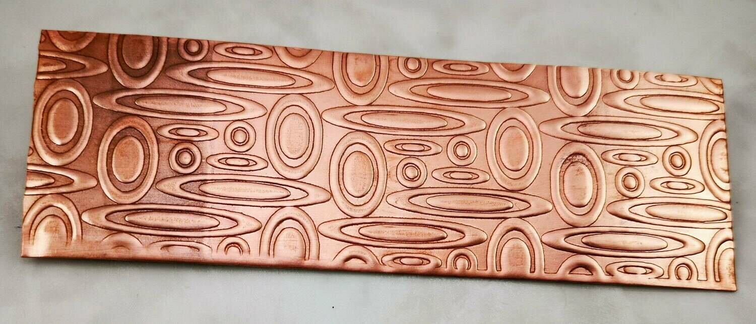Elipses Patterned Textured Copper Sheet Metal