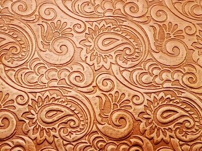 Tooled Paisley Patterned Copper Sheet Metal 6