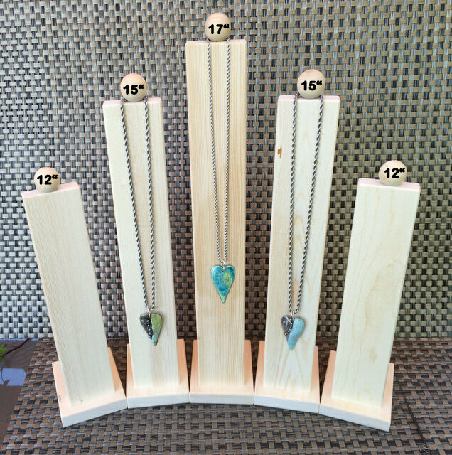 Minimalist Natural Wood Necklace Display COMBO PACK 5