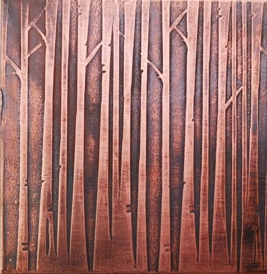 Birch Tree Patterned Copper Sheet Metal