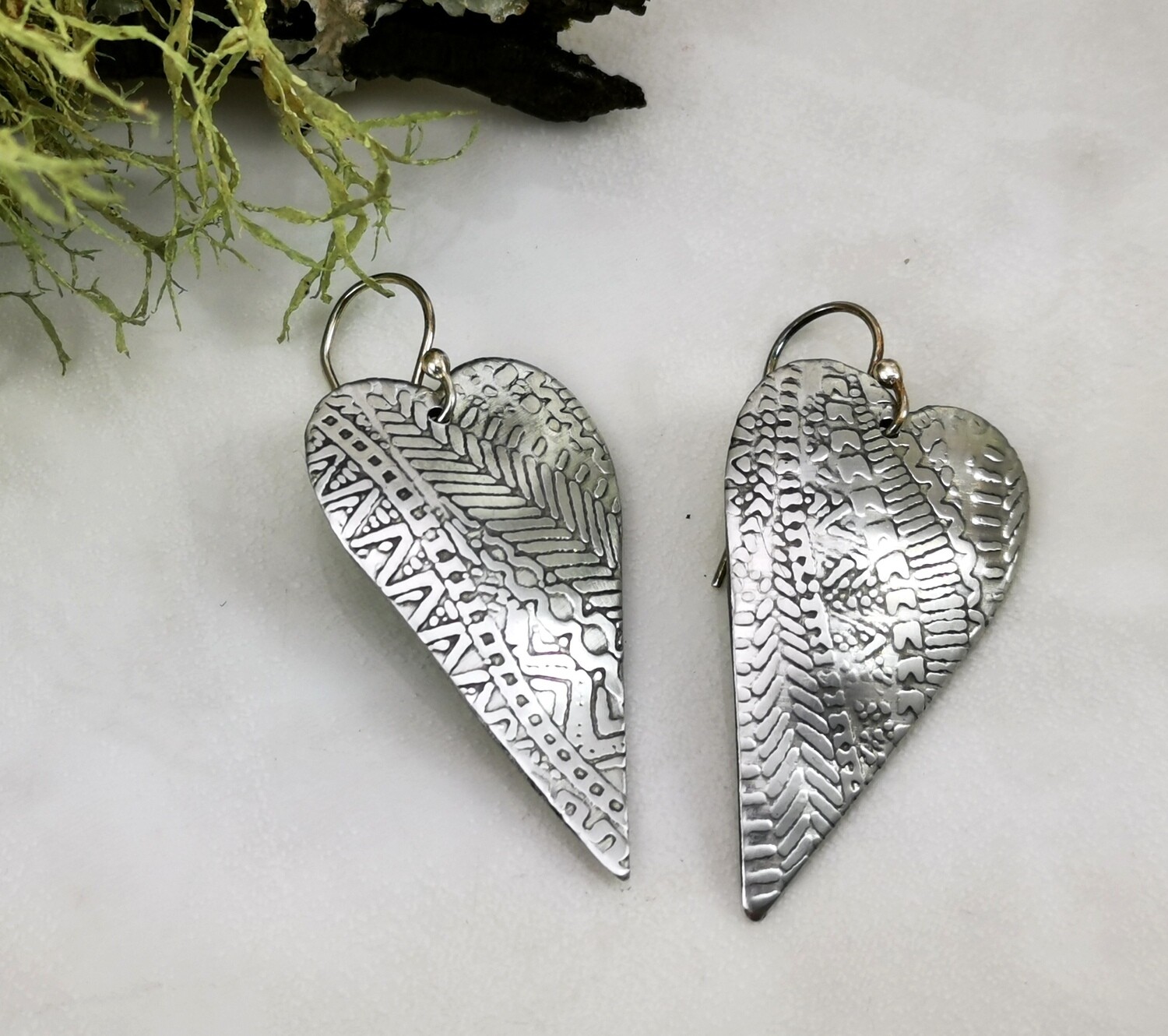 Aluminum Lightweight Heart Earrings
