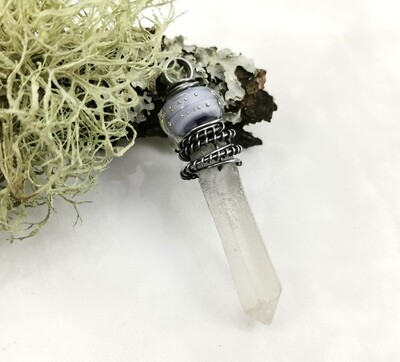 Crystal Healing, Crystal Quartz Points, Quartz Healing Stones, Reiki, Meditation, Lampwork, Crystal Pendant, Steel Wire Wrapped, Steel Wire, Pendant, Necklace, Gifts for Her, One of a Kind Crystal Healing, Crystal Quartz Points, Quartz Healing Stones, Reiki, Meditation, Lampwork, Crystal Pendant, Steel Wire Wrapped, Steel Wire, Pendant, Necklace, Gifts for Her, One of a Kind