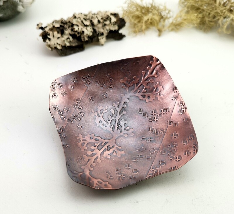 Hand Forged Bush designed Hand Hammered Copper Bowl