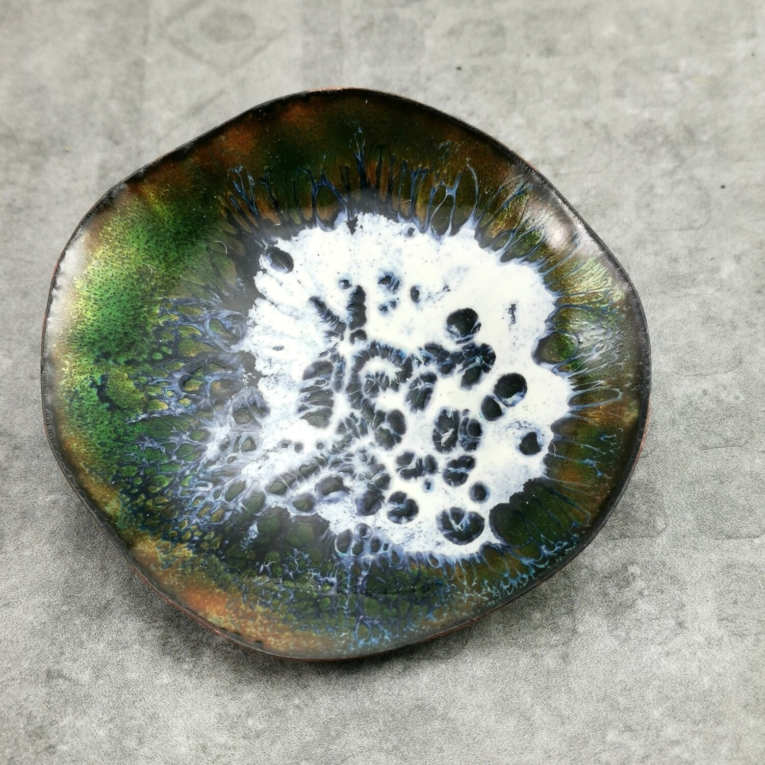 Enamel Copper Ring Dish | 7th Anniversary Gift