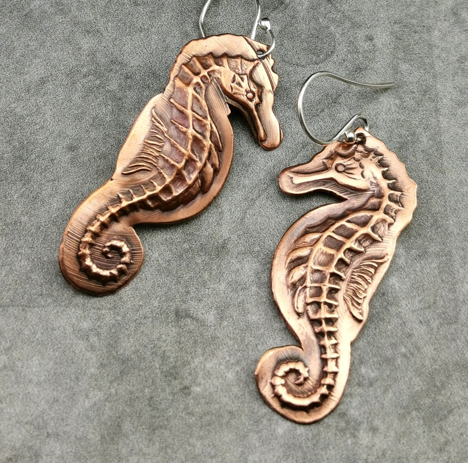 Seahorse Jewelry, Seahorse Earrings, Beach Jewelry, Gifts for Her, Copper Jewelry, Seahorse, Ocean, Water Element, Strength