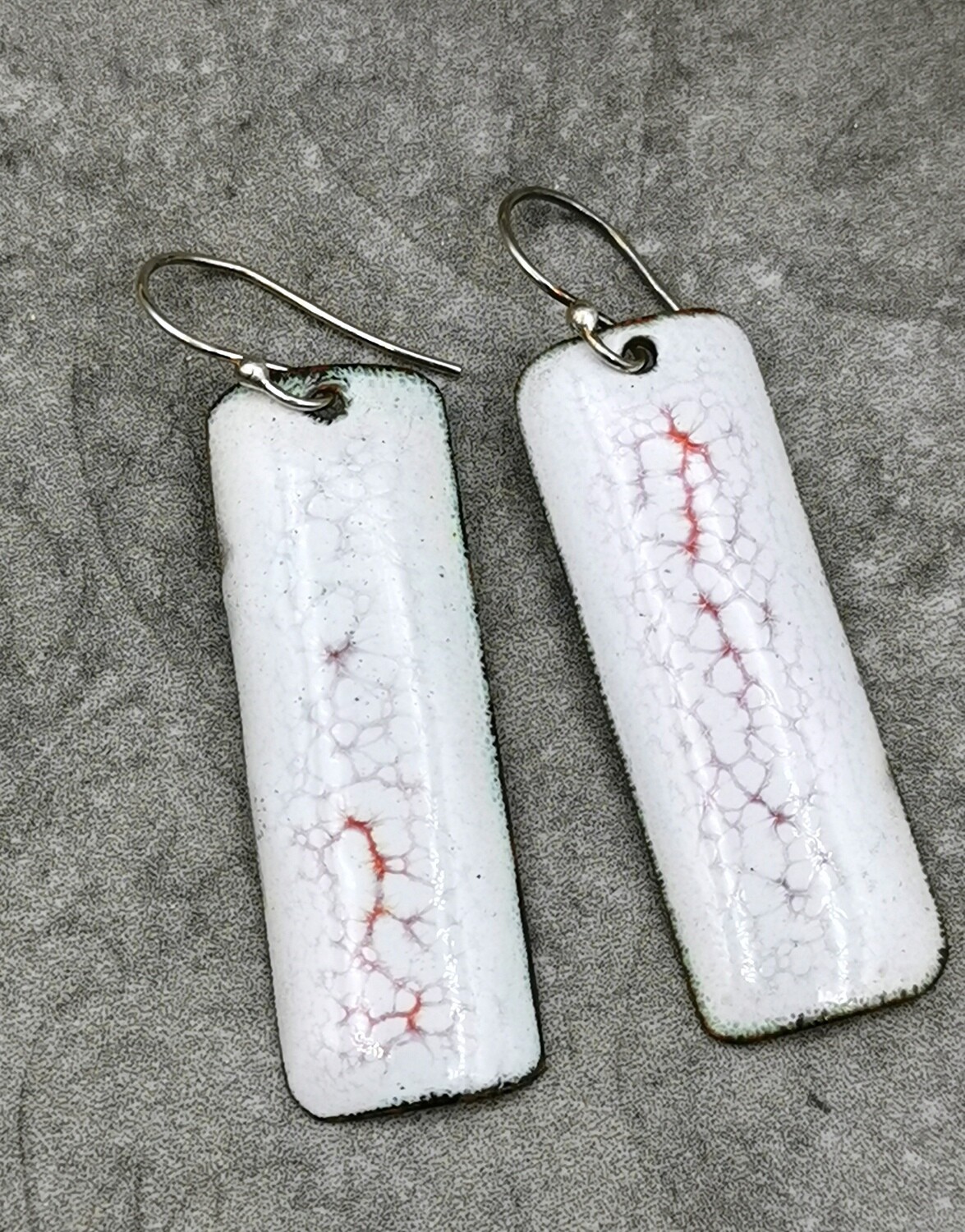 Rectangle Enamel Earrings Dangle Earrings