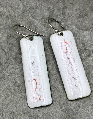 Rectangle Enamel Earrings Dangle Earrings