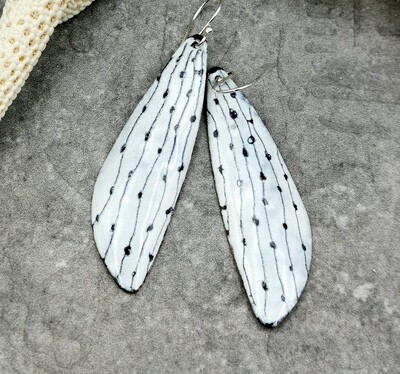 Enamel Earrings Teardrop Dangle Earrings