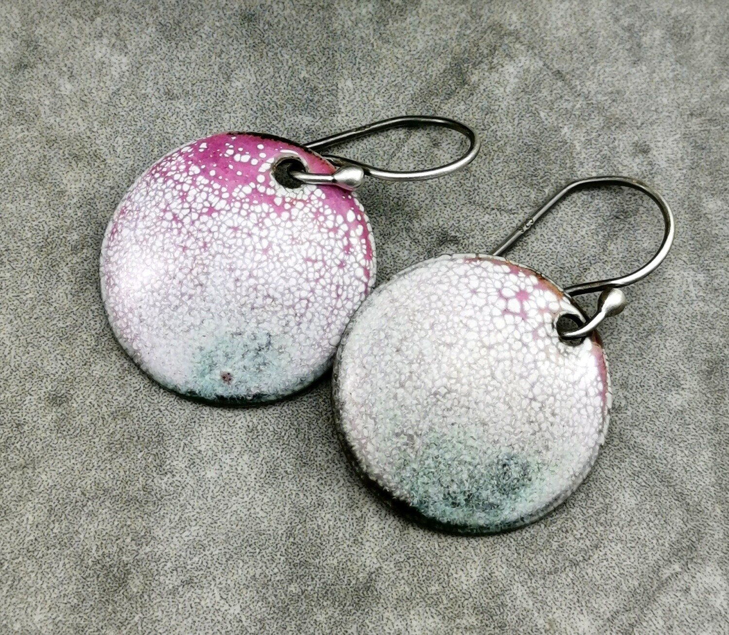 Round Vitreous Enamel Earrings Enamel Earrings