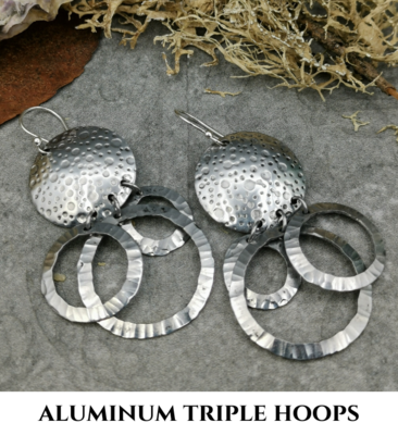 Triple Hoop Earrings Large Hoop Earrings Dangle Hoop Earrings