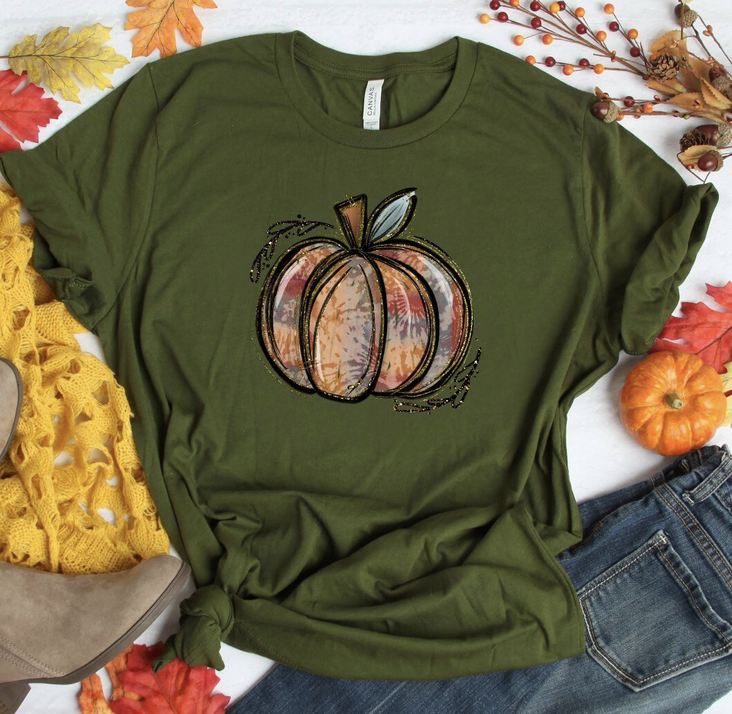 Tie Dye Pumpkin Tee