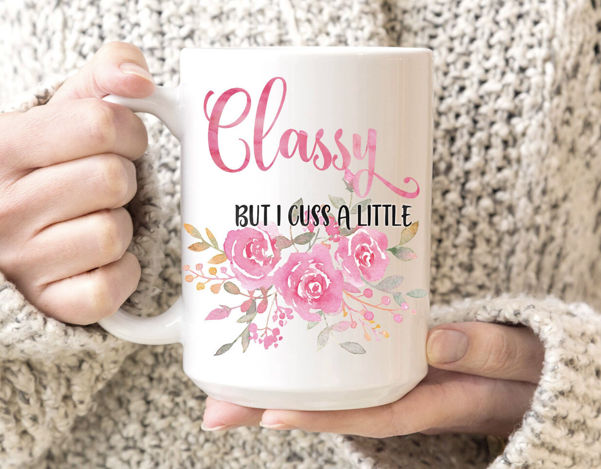 classy cuss mug