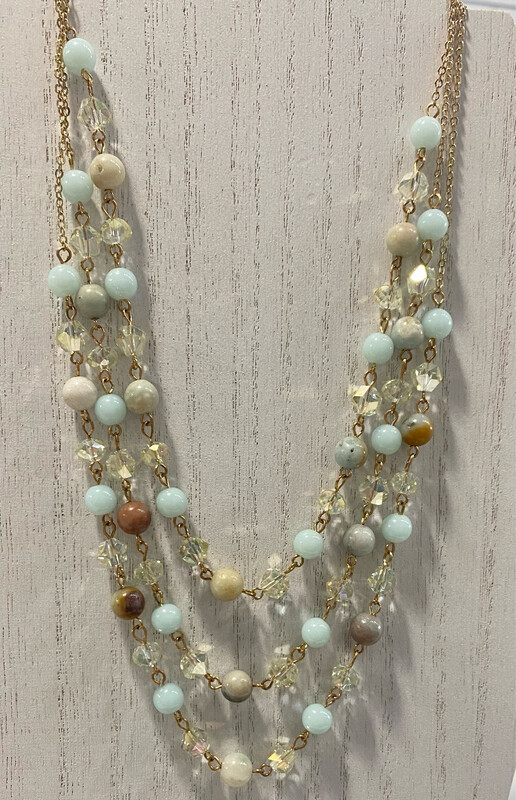 Beaded 3 Layer Necklace