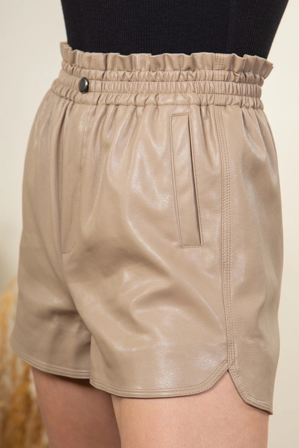 On The Geaux Faux Leather Short