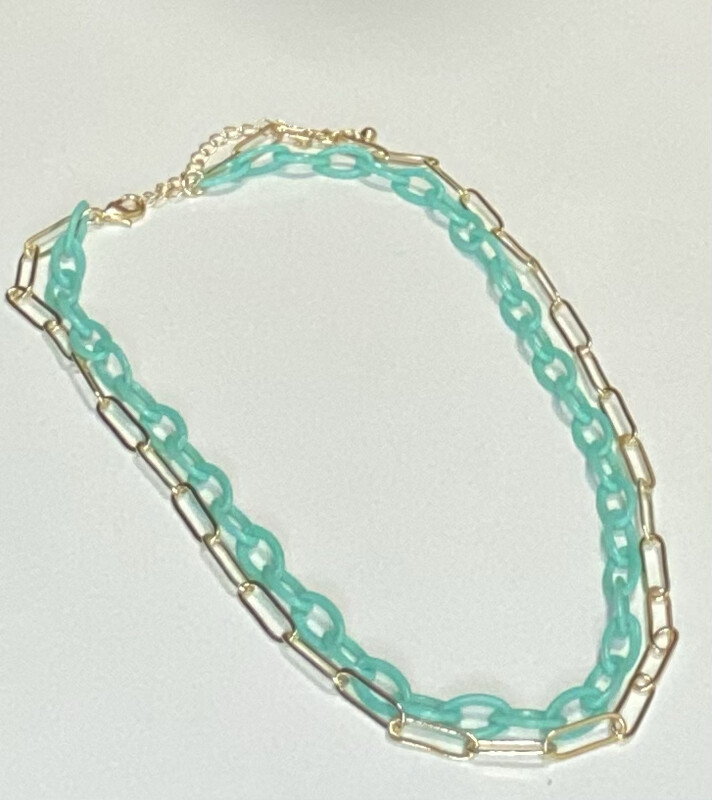 Linked to Turquoise Necklace