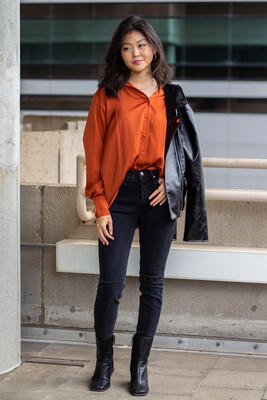 Oversize Button Up - Apricot
