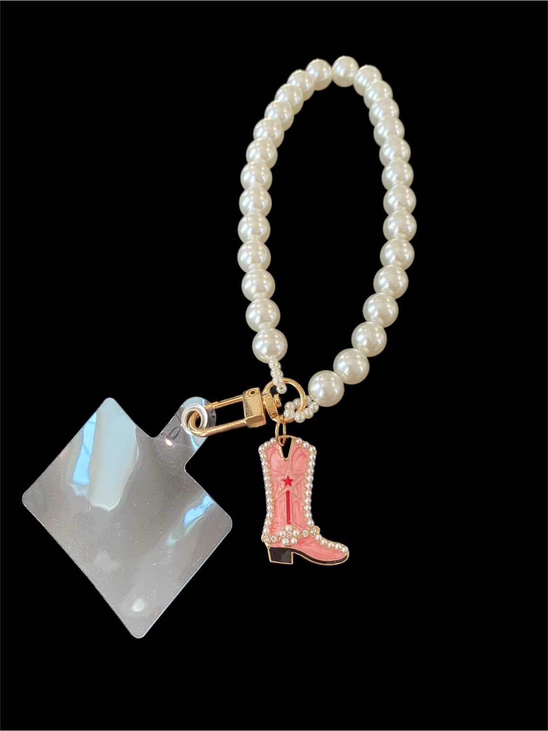 Boots & Pearls Keychain