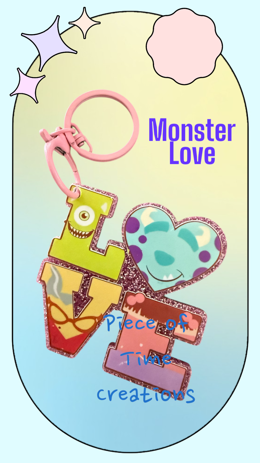 Monster love Keychain