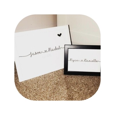 Personalised Names Prints A4 &amp; A5