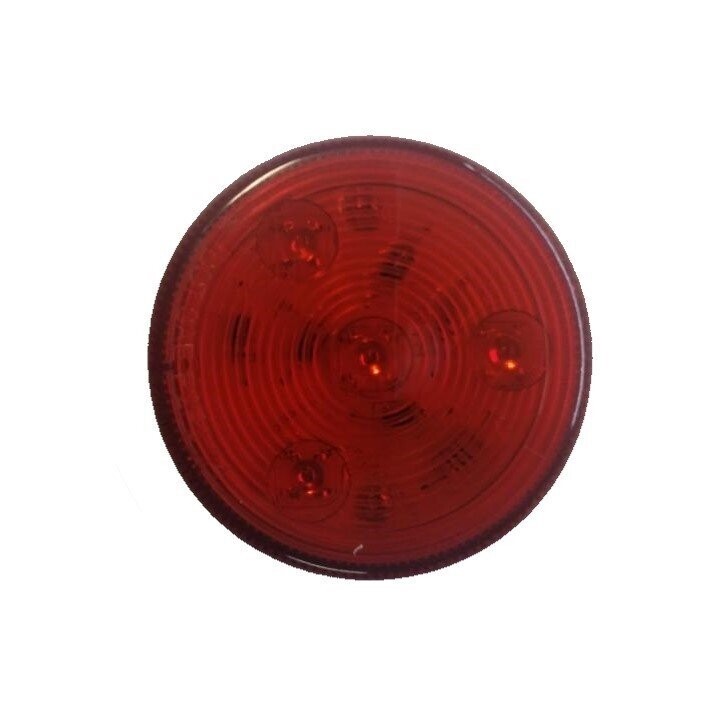 2.5" Sealed Round Red LED DOT Lamps, 4-Diode, Grommet Mount