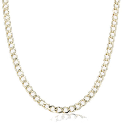 9ct Gold and Silver Bonded 18” Curb chain