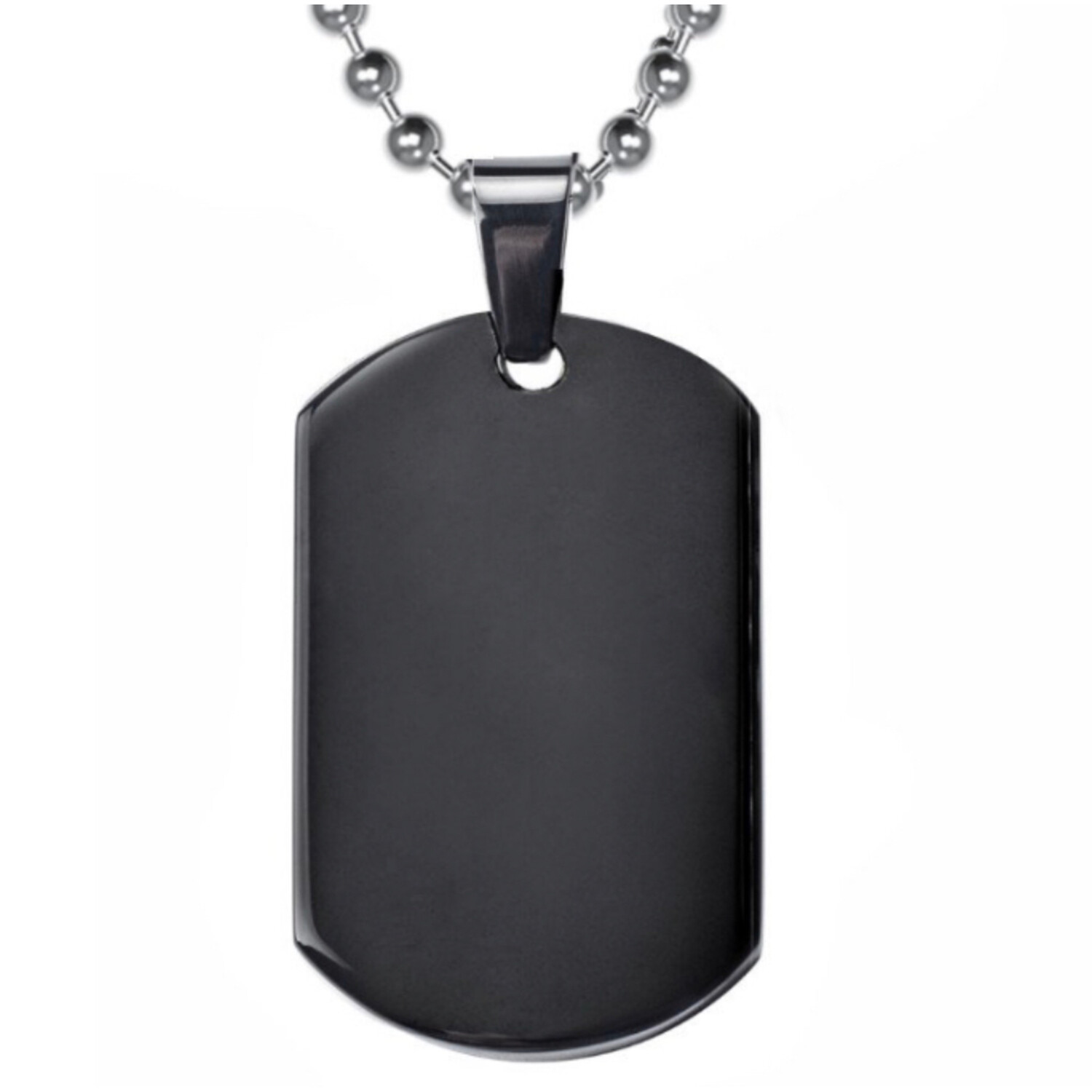 Onyx Dogtag Necklace
