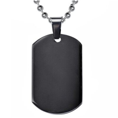 Onyx Dogtag Necklace