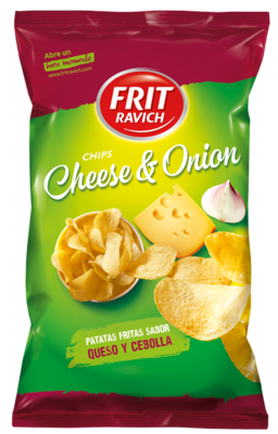Chips aromatisées au fromage et à l'oignon