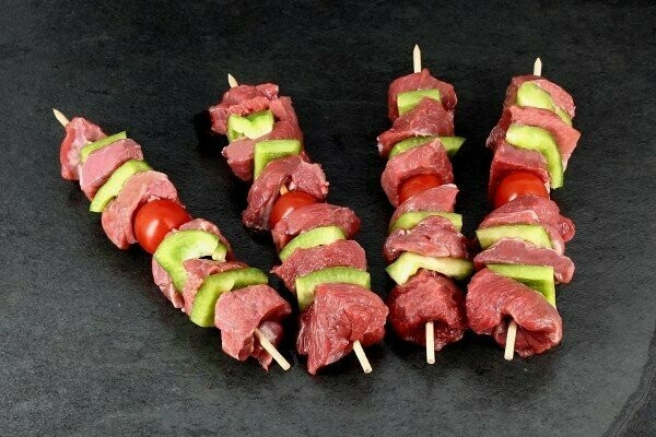 Brochettes d'agneau nature