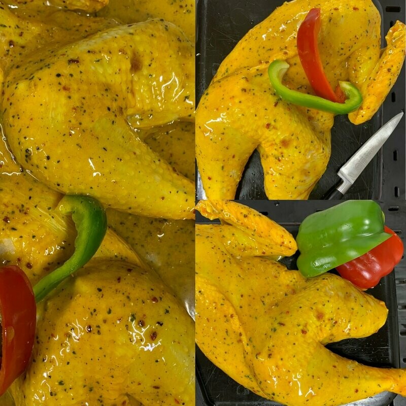 demi poulet mariné