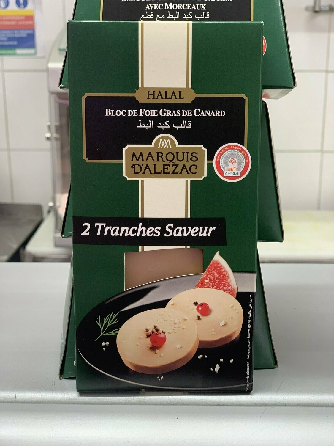 2 Tranches Foie Gras de Canard Halal - Marquis d'Alezac - 75g