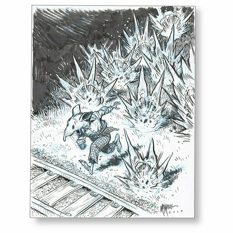 Rat Running Tracks - 8.5x11 Ink on bond paper.