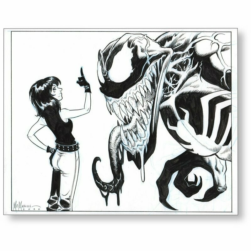 Death and Venom - 9x11 Ink on bristol board