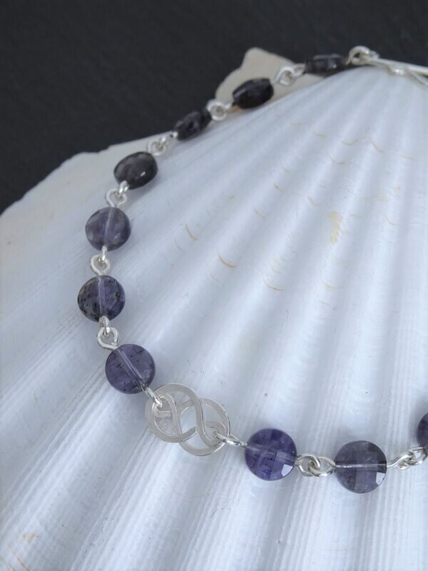 Bracelet iolite en argent