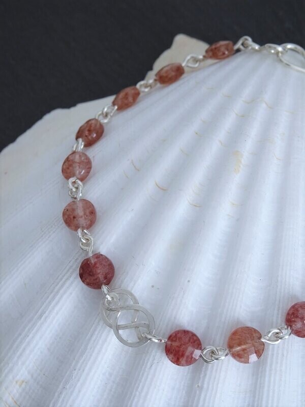 Bracelet quartz fraise