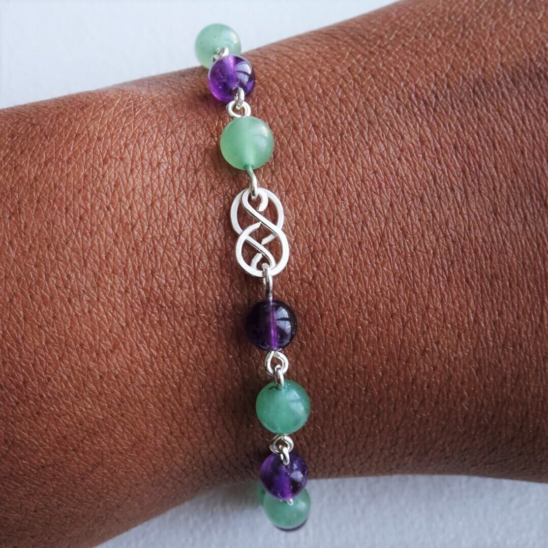 Bracelet amethyste et aventurine
