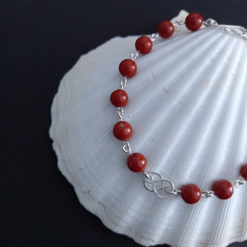 Bracelet jaspe rouge