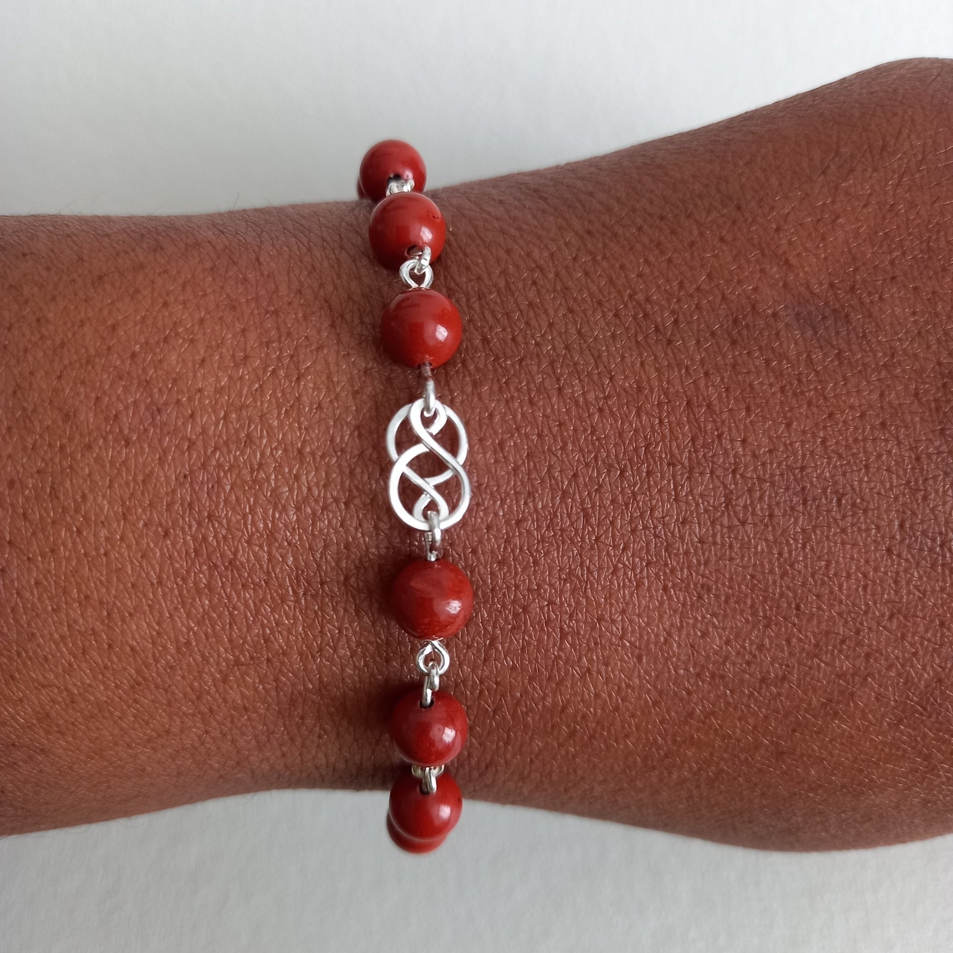 Bracelet jaspe rouge