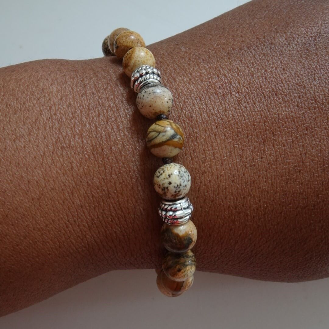 Bracelet jaspe paysage