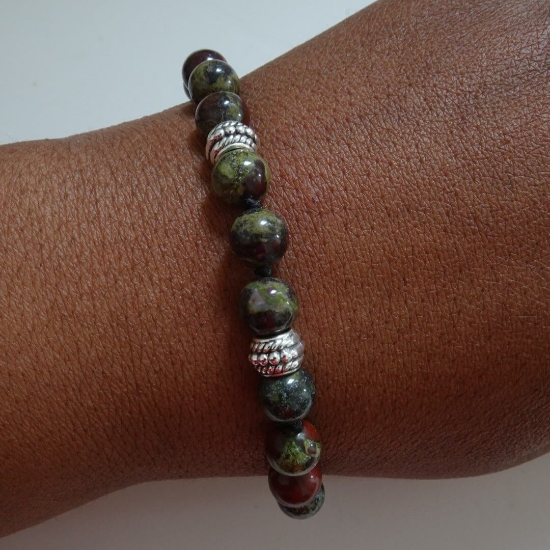 Bracelet jaspe sang de dragon