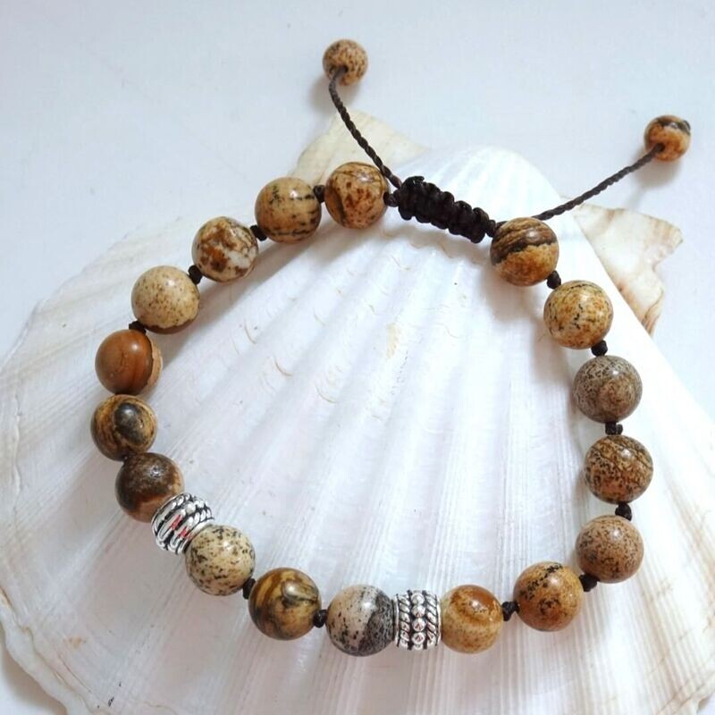 Bracelet jaspe paysage