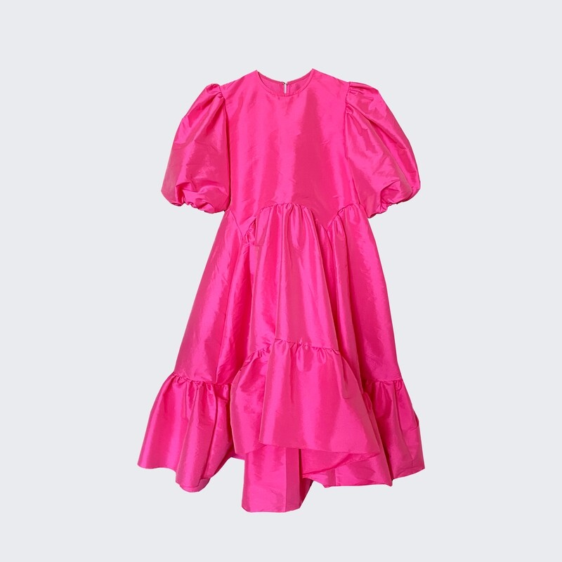 pink symmetrical baby dress