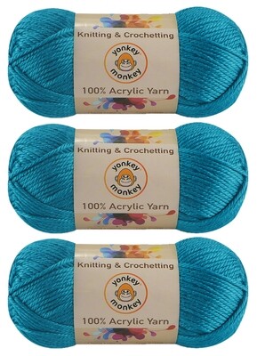 100% Acrylic "Royal Blue" Yarn 3-Pack Set For Knitting & Crochet DIY Art Craft 100% Acrylic "Royal Blue" Yarn 3-Pack Set For Knitting & Crochet DIY Art Craft