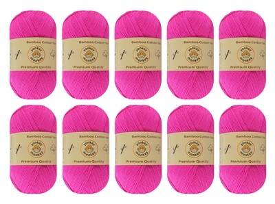 10-Pack Yonkey Monkey Skein Tencel Yarn - 70% Bamboo, 30% Cotton (Light Rose 9021) 10-Pack Yonkey Monkey Skein Tencel Yarn - 70% Bamboo, 30% Cotton (Light Rose 9021)
