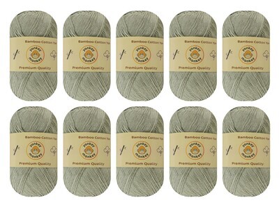 10-Pack Yonkey Monkey Skein Tencel Yarn - 70% Bamboo, 30% Cotton (Pea Green 9012) 10-Pack Yonkey Monkey Skein Tencel Yarn - 70% Bamboo, 30% Cotton (Pea Green 9012)