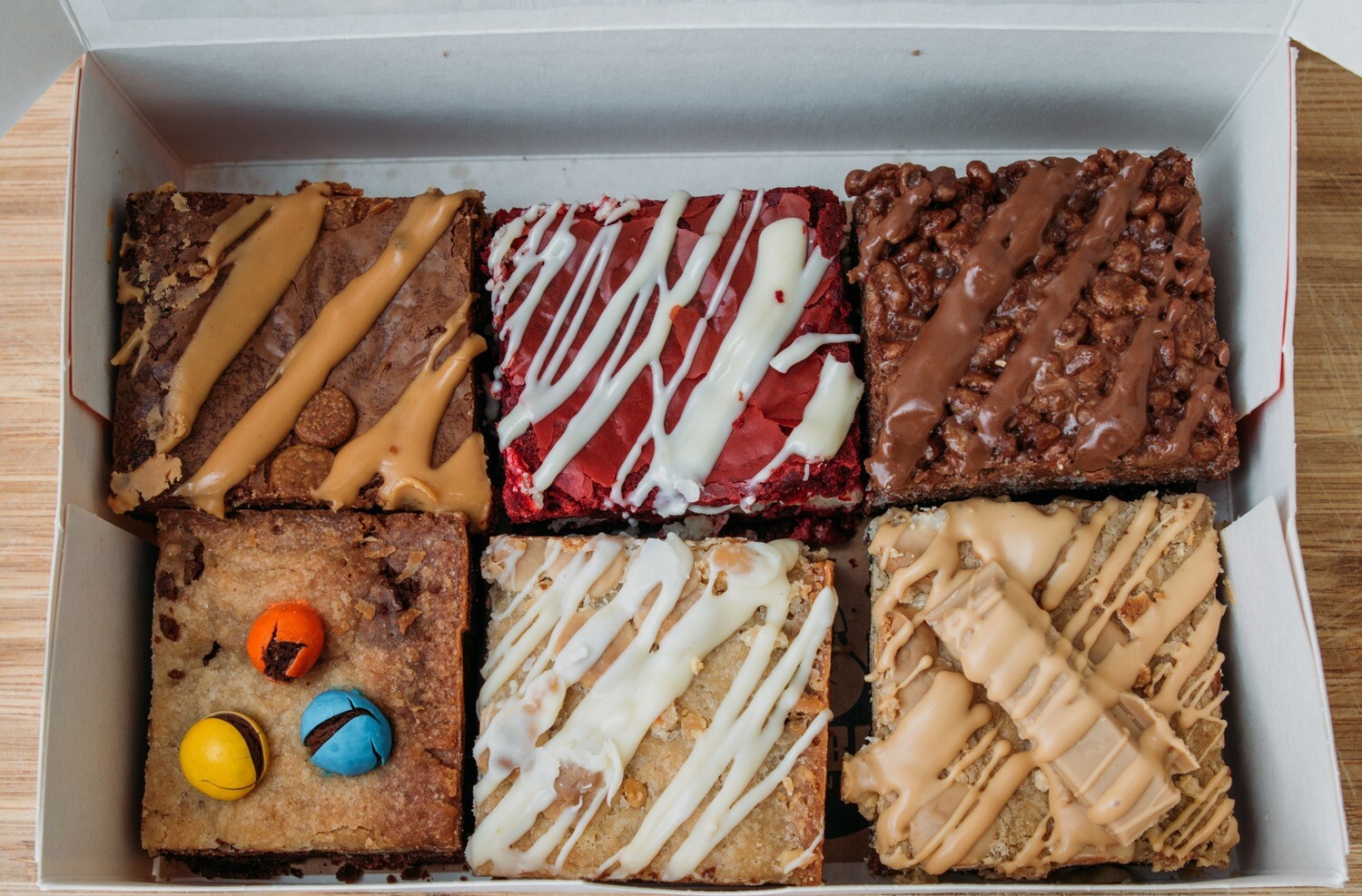 6  assorted brownies