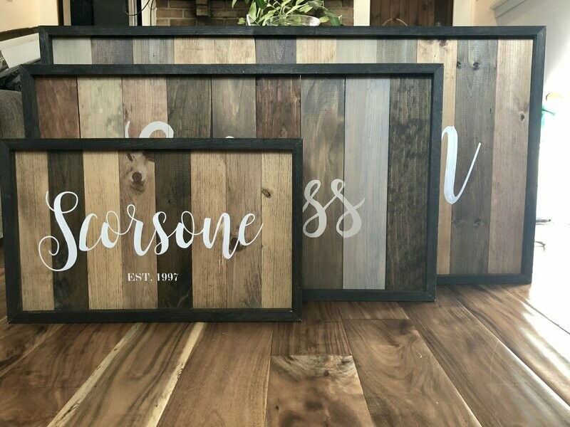 Customized Last Name Sign