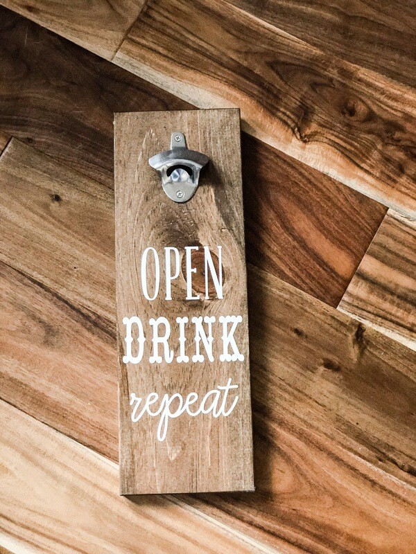Wall Mounted Beer Bottle Opener- Open, Drink, Repeat