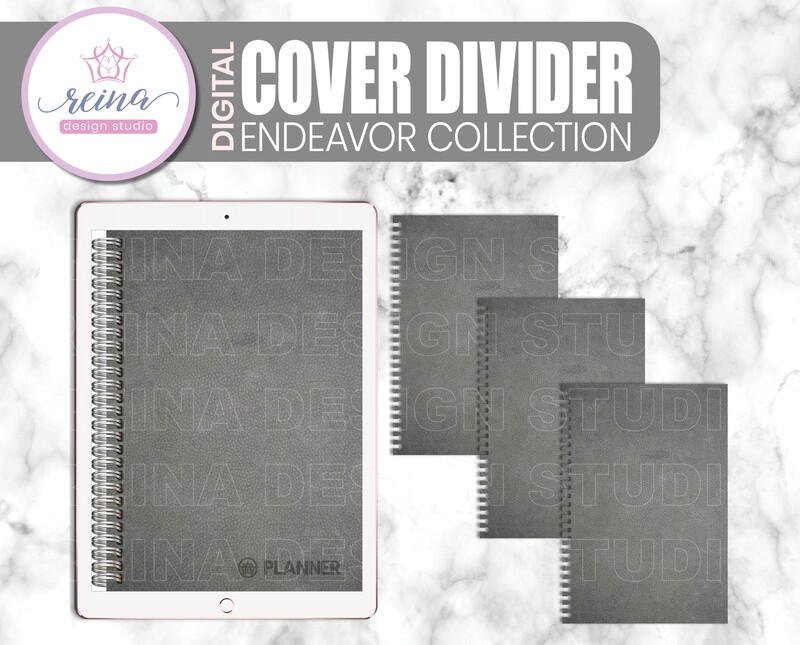 Interchangeable Digital Planner Cover and Dividers | Endeavor, Gray
